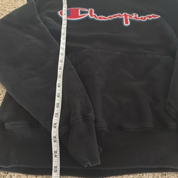 CHAMPION Men's Reverse Weave Pullover Hoodie Script Logo Black Medium - Picture 6 of 9